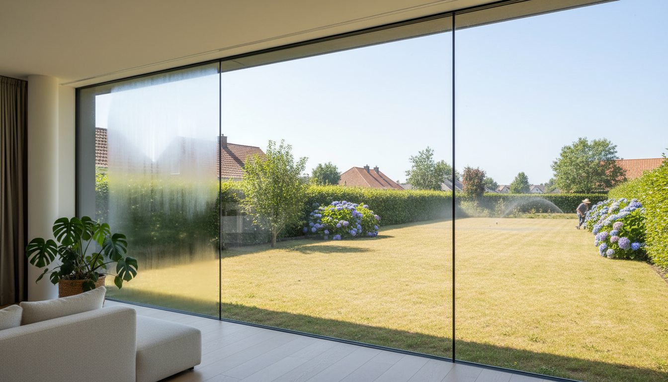 Airconditioning installatie bij bakstenen woning in Vlaanderen