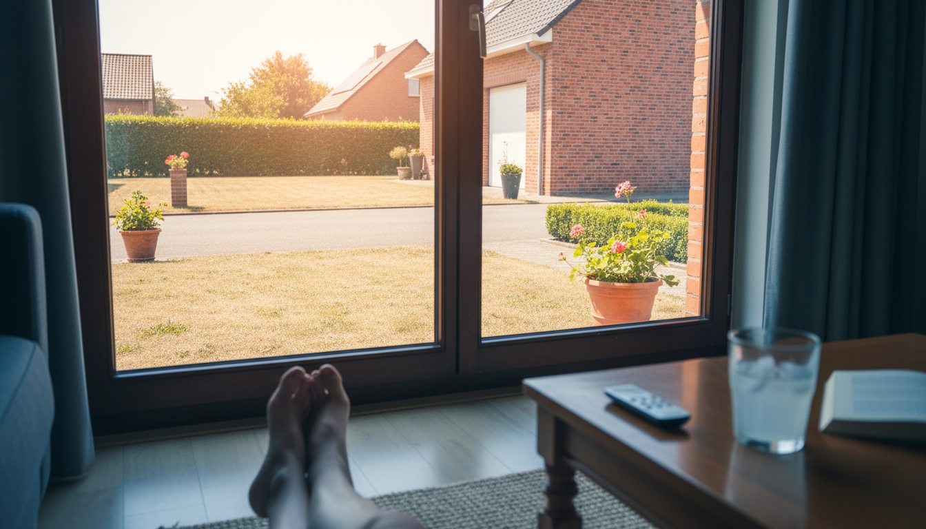 Airconditioning installatie bij moderne woning in Vlaanderen